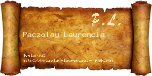 Paczolay Laurencia névjegykártya